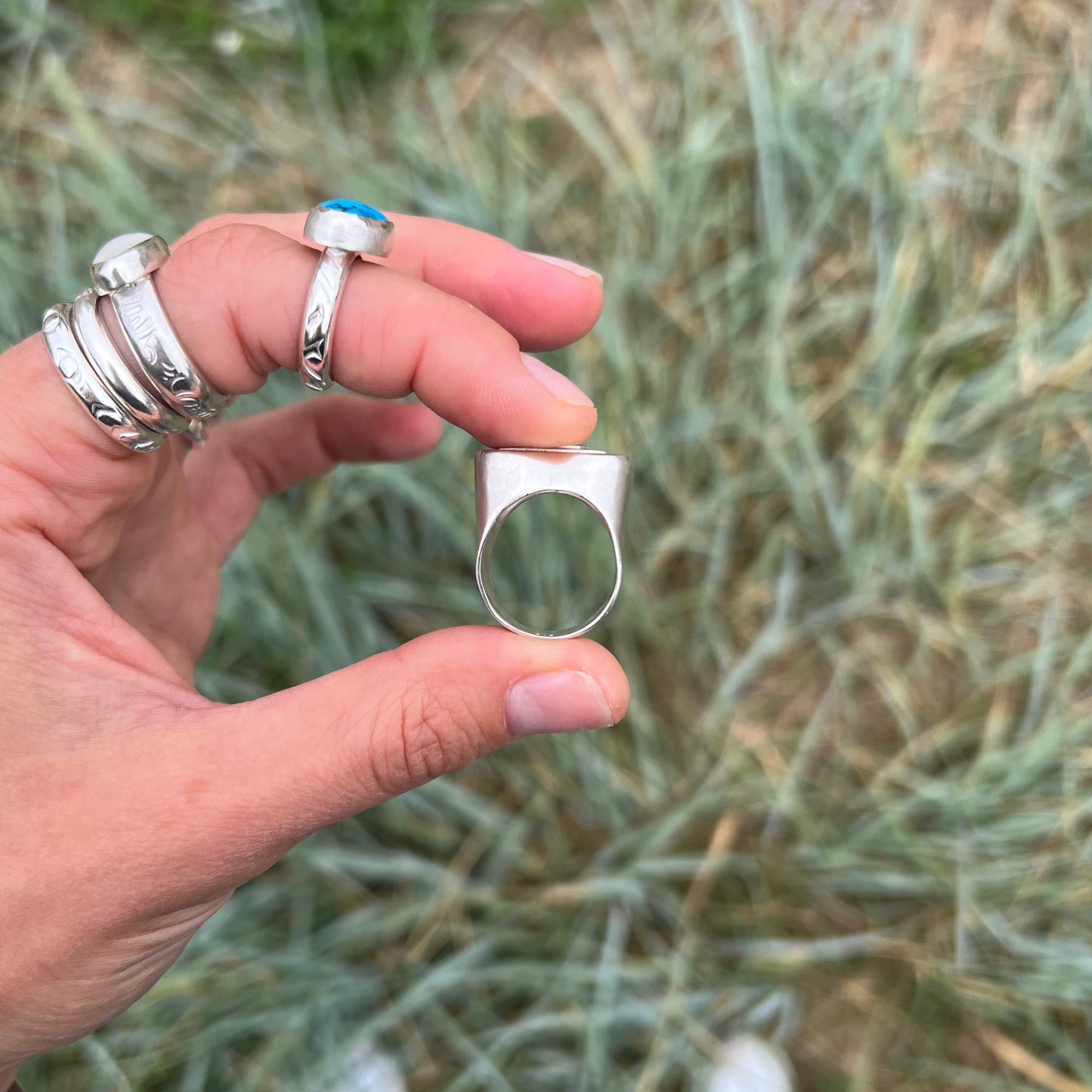 "Hearts or spades" signet ring