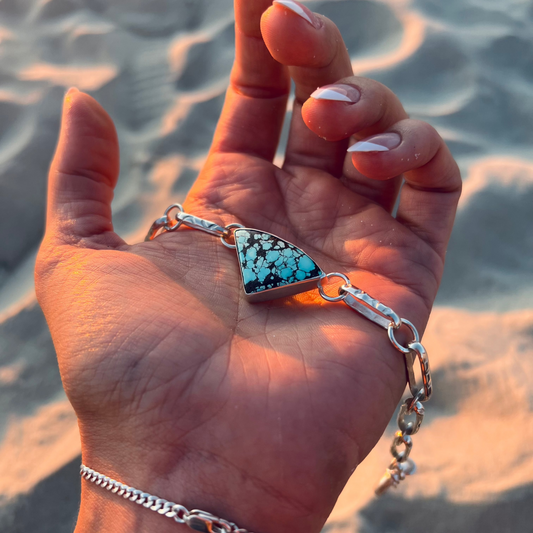 Handmade turquoise chain bracelet