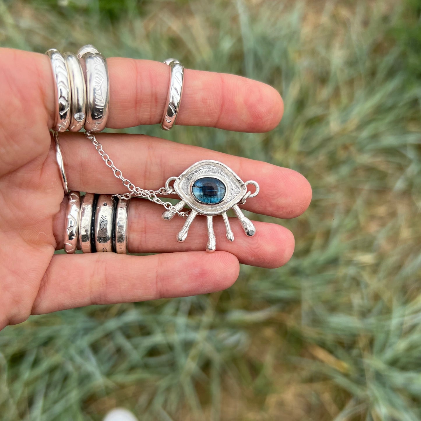 "I see you" eye necklace